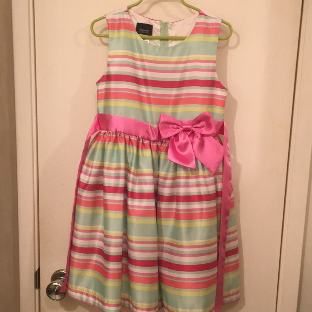 Girls striped dress S (6/6X)